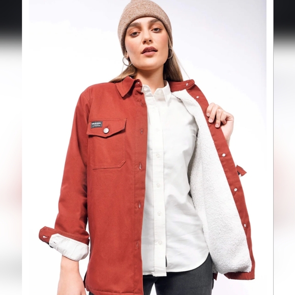 Wildfang Jackets & Blazers - Wildfang Essential Fleece Lined Shacket Small Cinnamon NWT